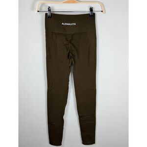 Alphalete Amplify Seamless Leggings Canteen Scrunch Butt High Waist Small